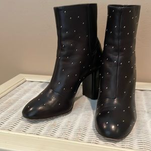 Rag & Bone Black Leather Chelsea Studded Boots 39.5 US 9.5